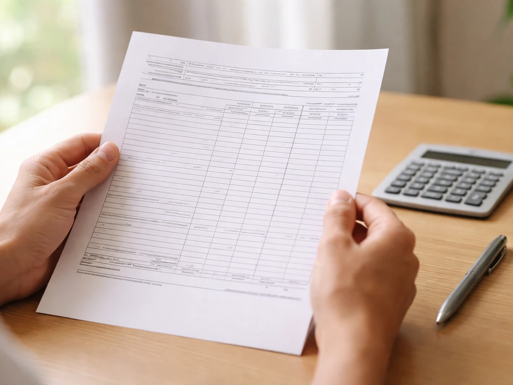 Hands on an IRS 990-PF form on a wooden desk with a calculator and pen, no readable text.